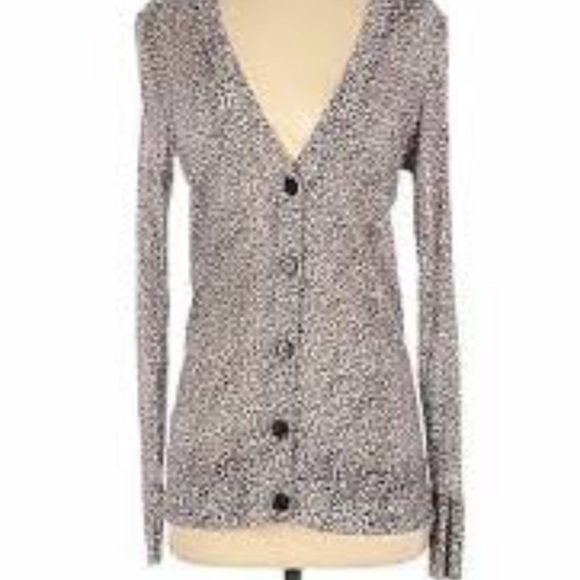 NWT Ann Taylor LOFT Leopard Button Up Cardigan Sweater Medium Petite MP NWT - Picture 9 of 9